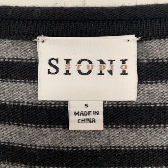 Sioni Studio Cashmere Blend Striped Sweater Size S - Picture 3 of 10